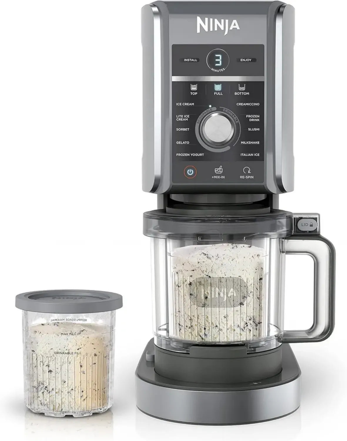 Ninja NC501 CREAMi Deluxe 11 en 1 Machine à Desserts Glacés avec 2 Bols XL