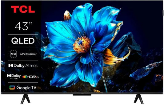 TCL Téléviseur QLED 43 Pouces 4K Ultra HD Dolby Atmos sous Google TV