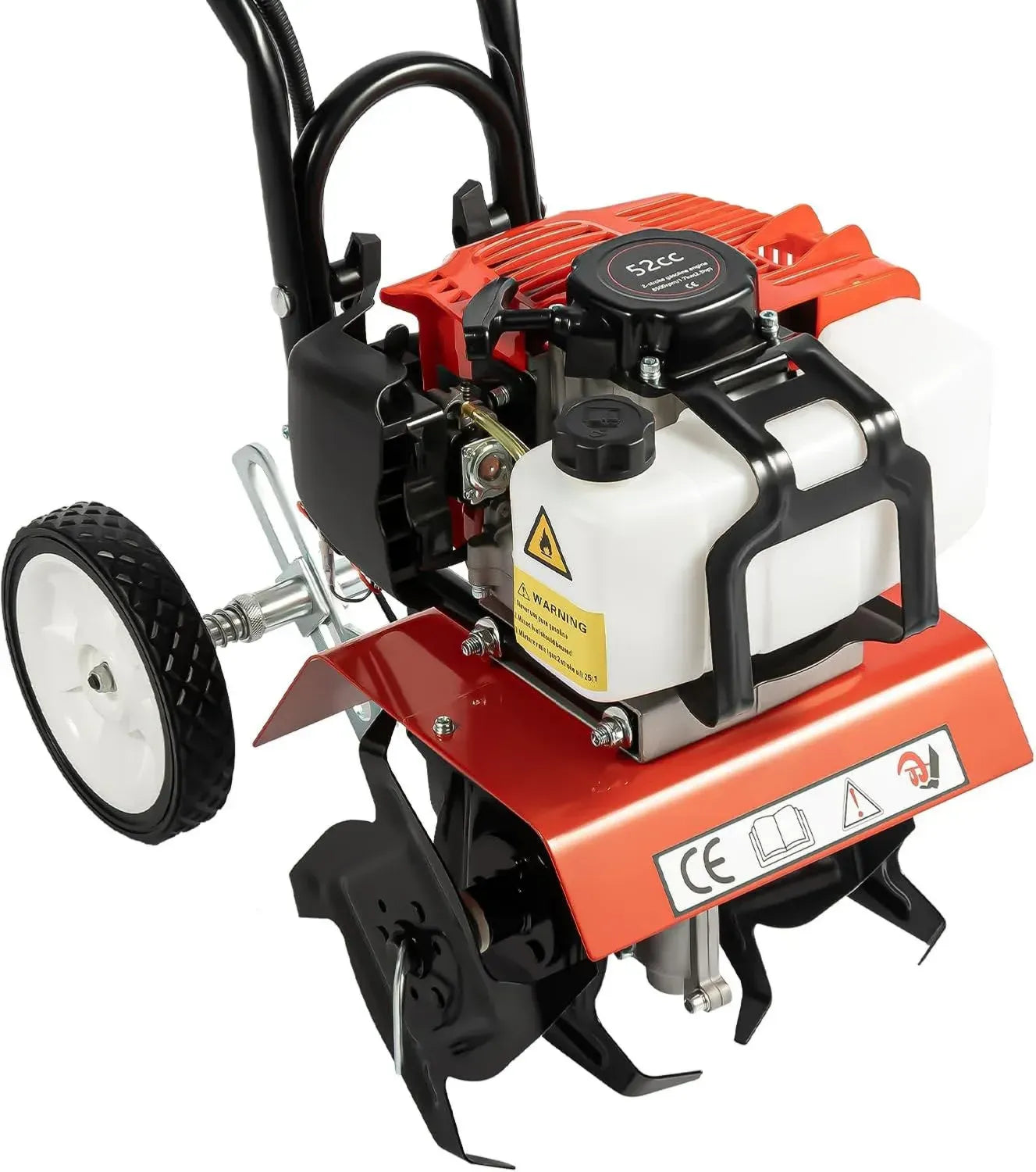 Motobineuse à essence 52CC 2 temps 3CV, réglable en hauteur, 7000 tr/min, pour ferme et jardin